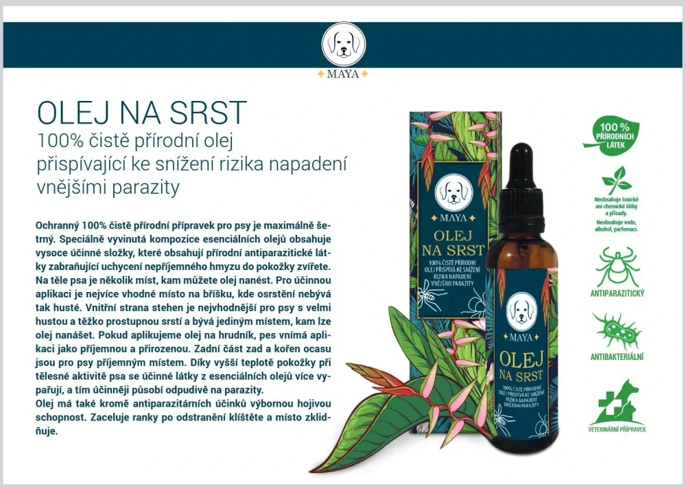 Olej pro psy na srst 50 ml